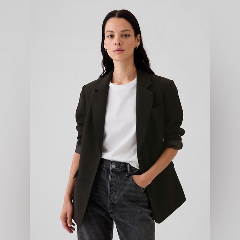 NWT! GAP Women's Brushed Twill Relaxed Blazer - Multiple #500895 🎸